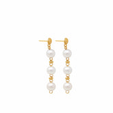 Bella Earrings with Pearls in Gold